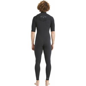 2024 Billabong Mens Revolution 2mm Chest Zip Short Sleeve Wetsuit ABYW300108 - Black